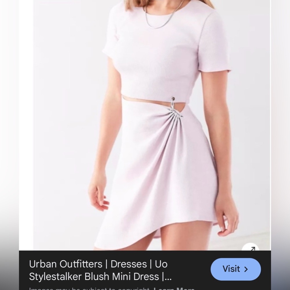 Urban Outfitters Pink Cut-Out Dress